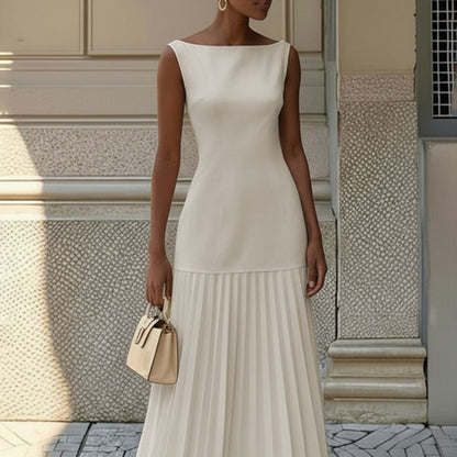 Women's Guest Wedding Sleeveless Floral Maxi Dress | Pleated - Image 3