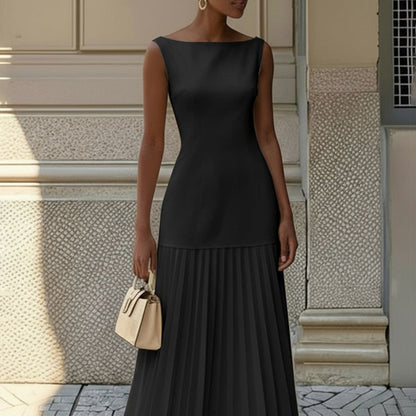 Women's Guest Wedding Sleeveless Floral Maxi Dress | Pleated - Image 5