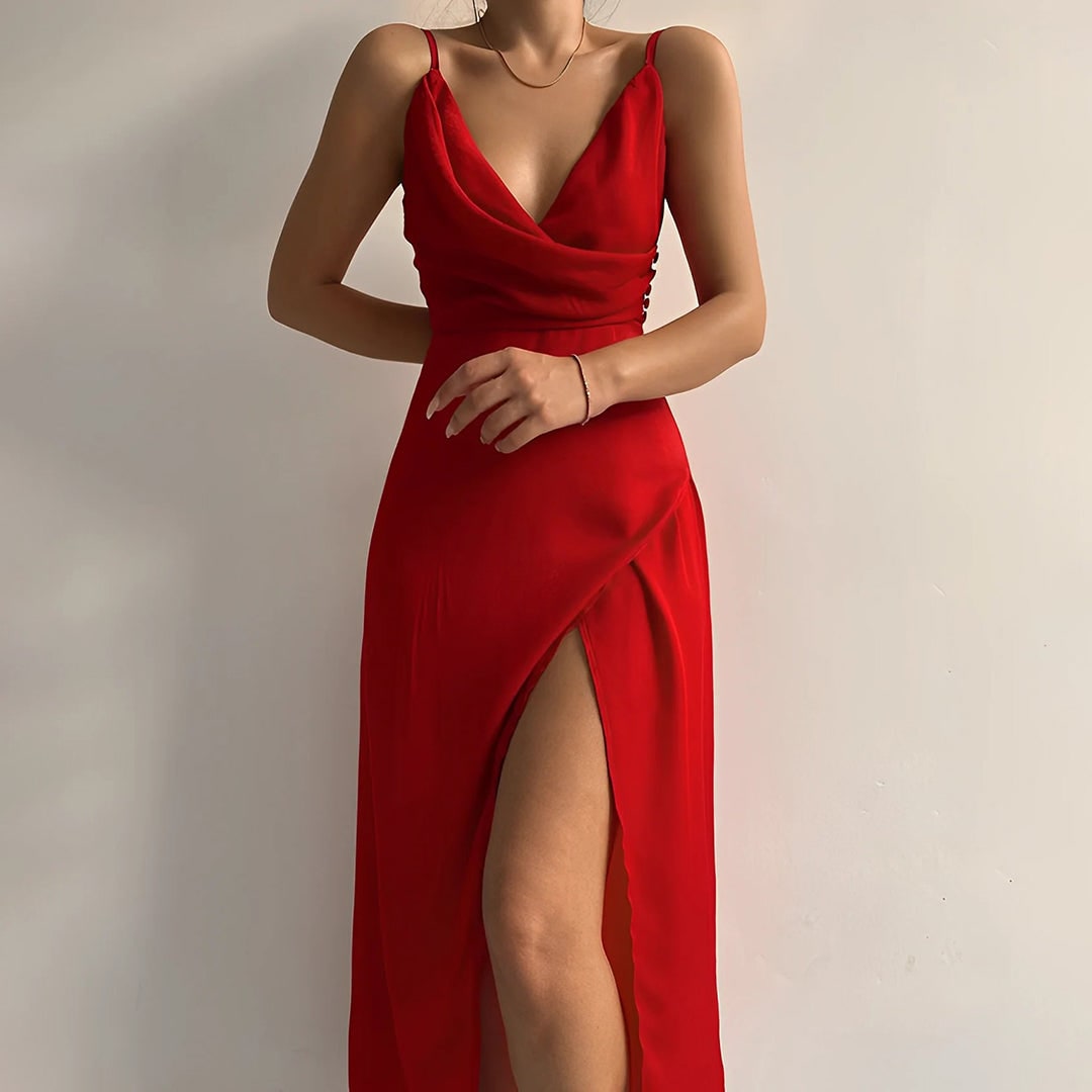 Women's Guest Wedding Slit Dress | Formal - Image 3