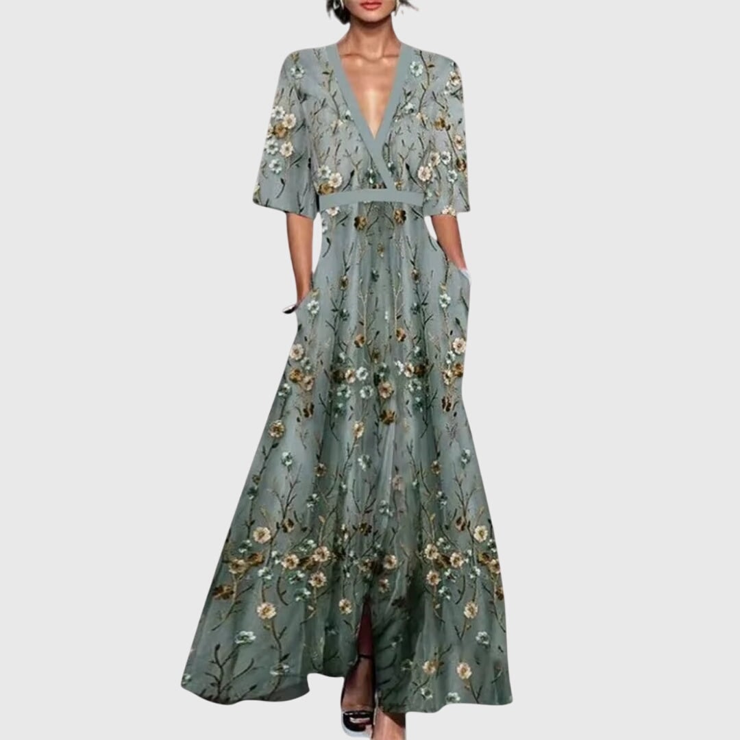 Women's Guest Wedding Spring Dress Maxi | Floral - Image 2