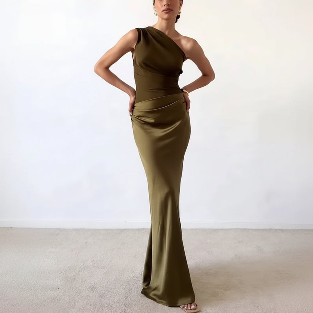 Women's One Shoulder Wedding Guest Formal Dress | Maxi - Image 2