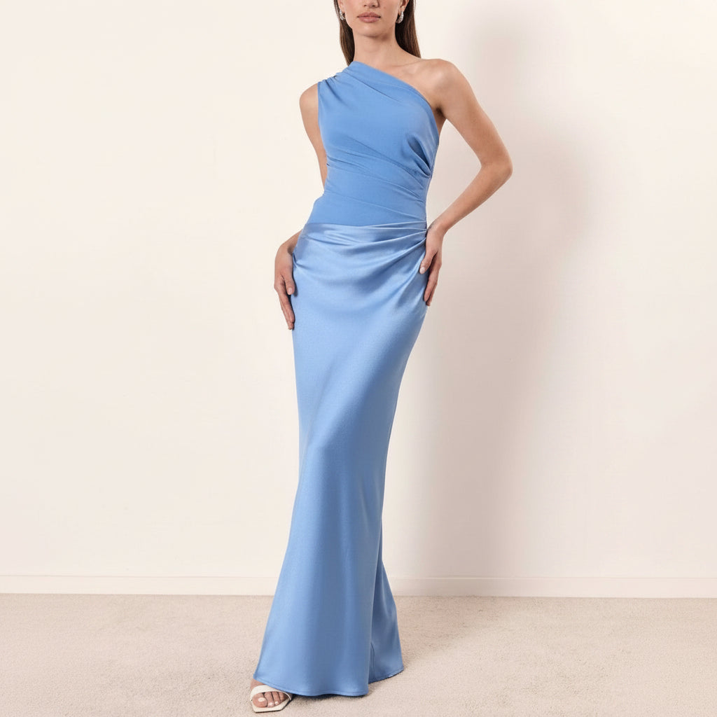 Women's One Shoulder Wedding Guest Formal Dress | Maxi - Image 3