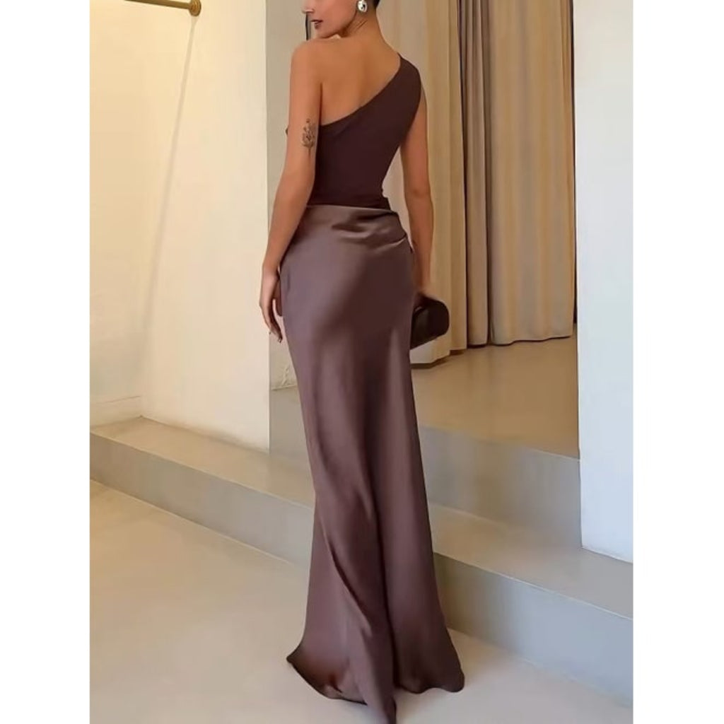 Women's One Shoulder Wedding Guest Formal Dress | Maxi - Image 7