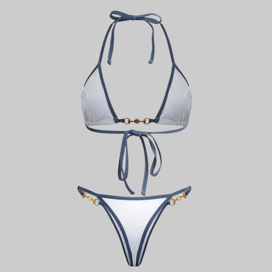 Women's Pearl Swimsuit Bikini Set Halter | Swimwear - Image 2