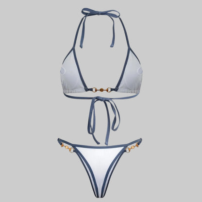 Women's Pearl Swimsuit Bikini Set Halter | Swimwear - Image 2