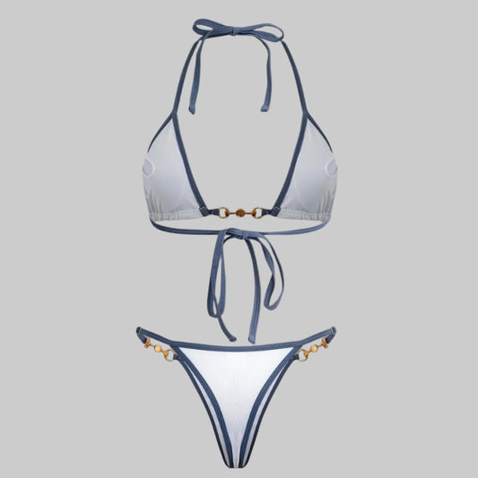 Women's Pearl Swimsuit Bikini Set Halter | Swimwear - Image 2