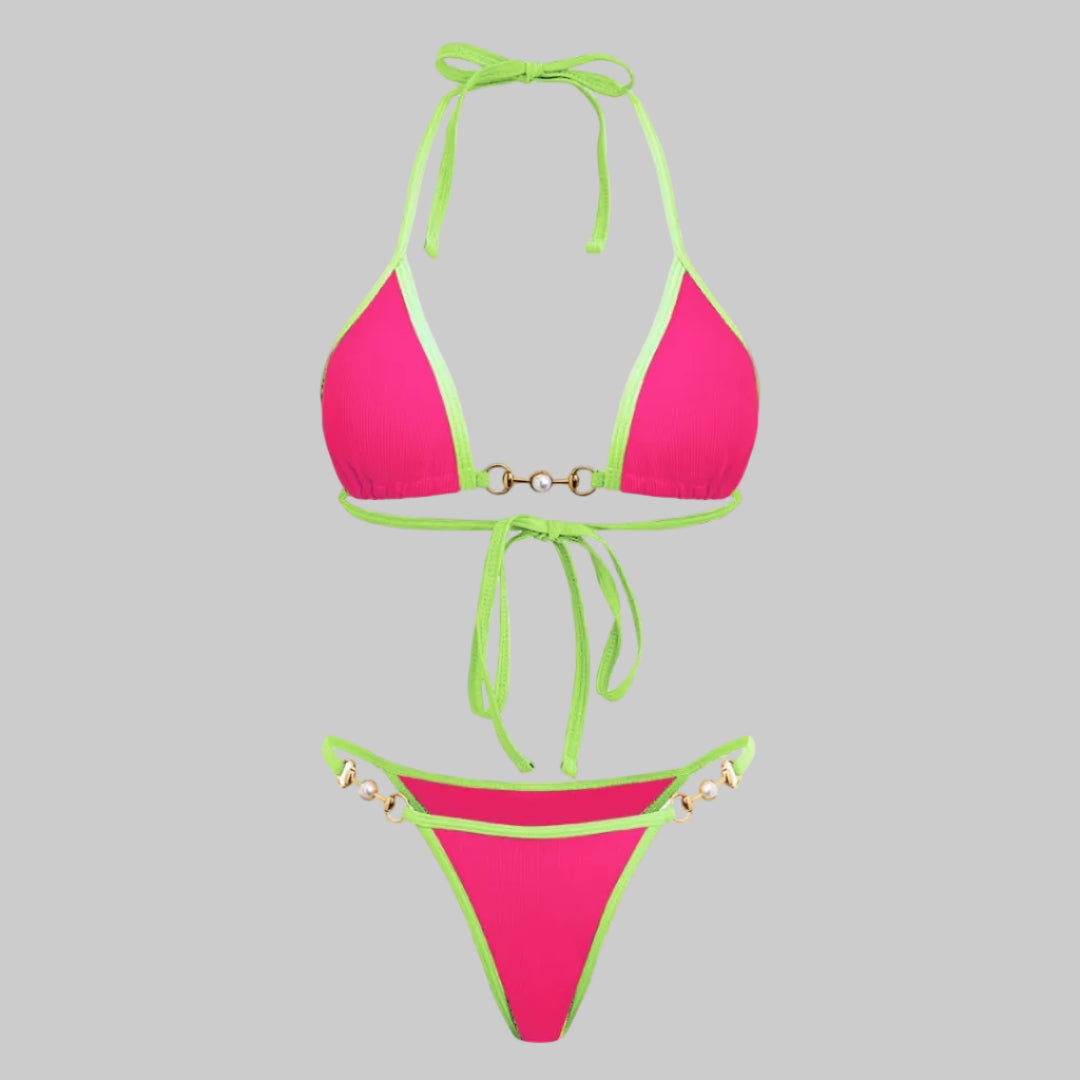 Women's Pearl Swimsuit Bikini Set Halter | Swimwear - Image 7