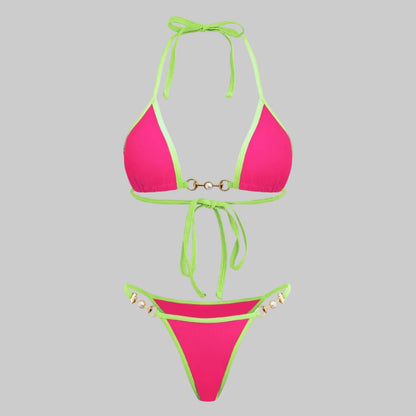 Women's Pearl Swimsuit Bikini Set Halter | Swimwear - Image 7