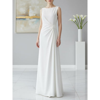 Women's Round-Neck Guest Wedding Maxi Dress Sleeveless - Image 4
