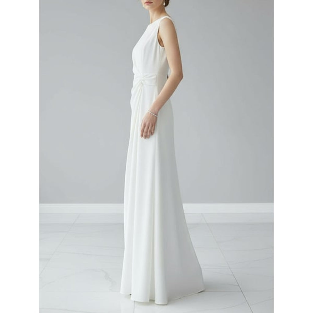 Women's Round-Neck Guest Wedding Maxi Dress Sleeveless - Image 5