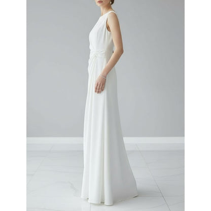 Women's Round-Neck Guest Wedding Maxi Dress Sleeveless - Image 5