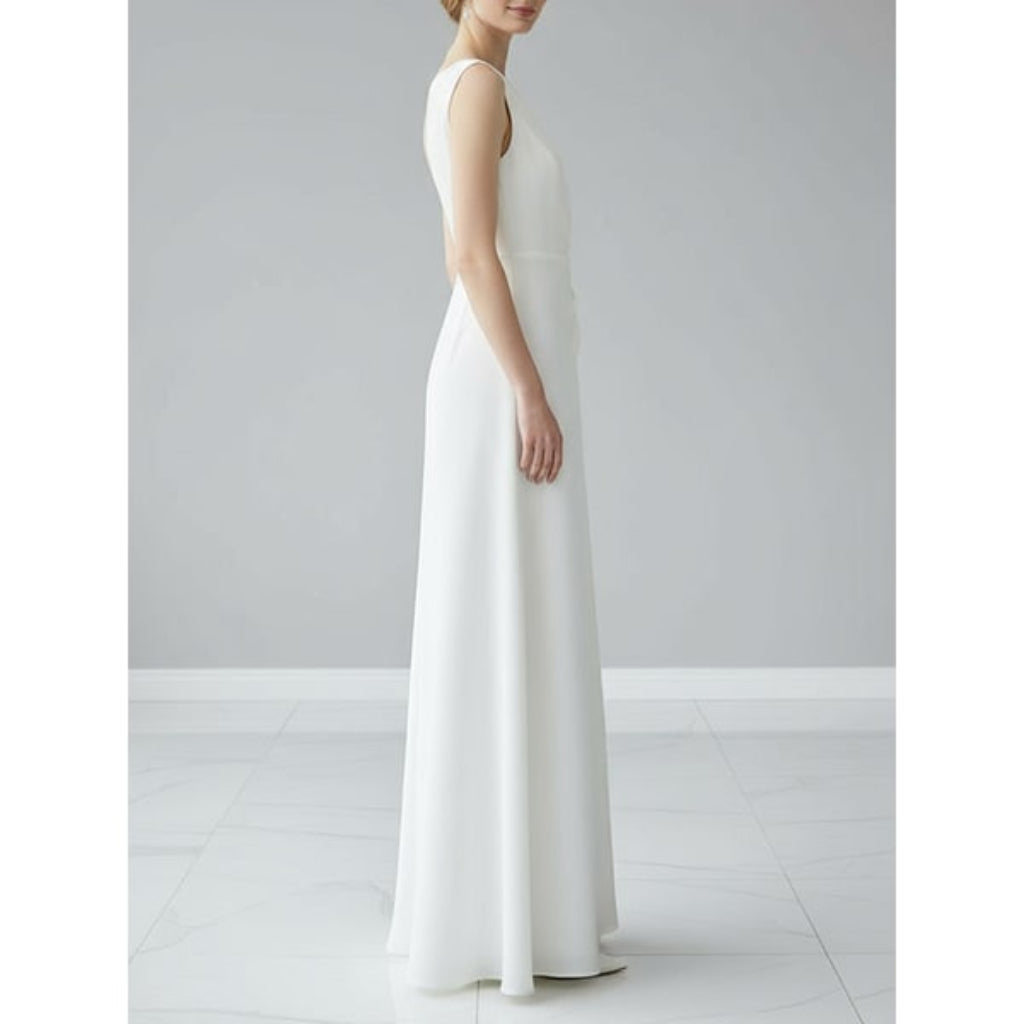 Women's Round-Neck Guest Wedding Maxi Dress Sleeveless - Image 6