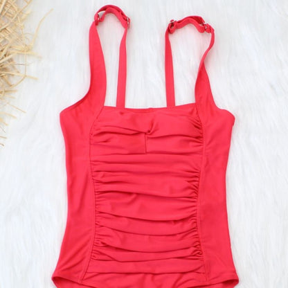Women's Ruched One Piece Swimsuit Full Coverage - Image 13