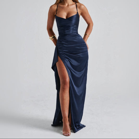 Women's Spaghetti Strap Guest Wedding Cocktail Dress | Maxi - Image 1