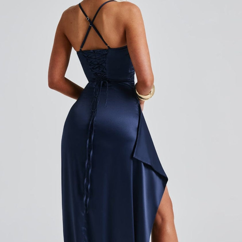 Women's Spaghetti Strap Guest Wedding Cocktail Dress | Maxi - Image 2