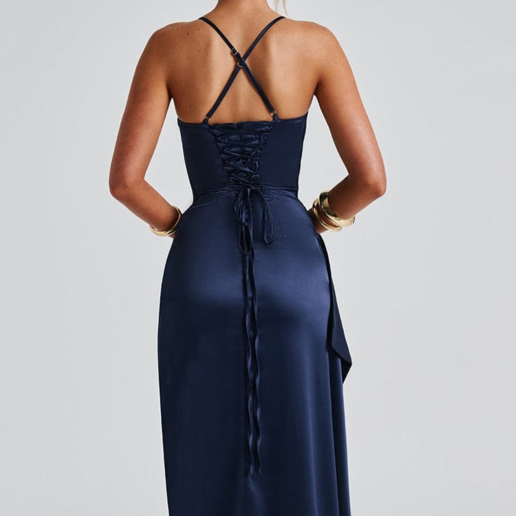 Women's Spaghetti Strap Guest Wedding Cocktail Dress | Maxi - Image 4