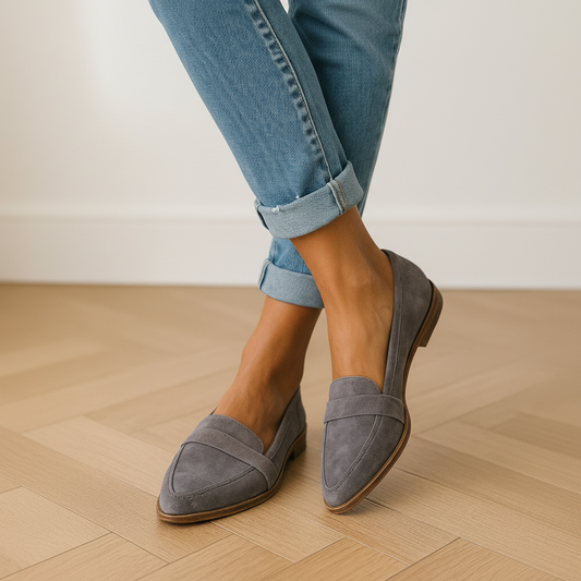 Women's Suede Casual Loafers | Low Heel - Image 1