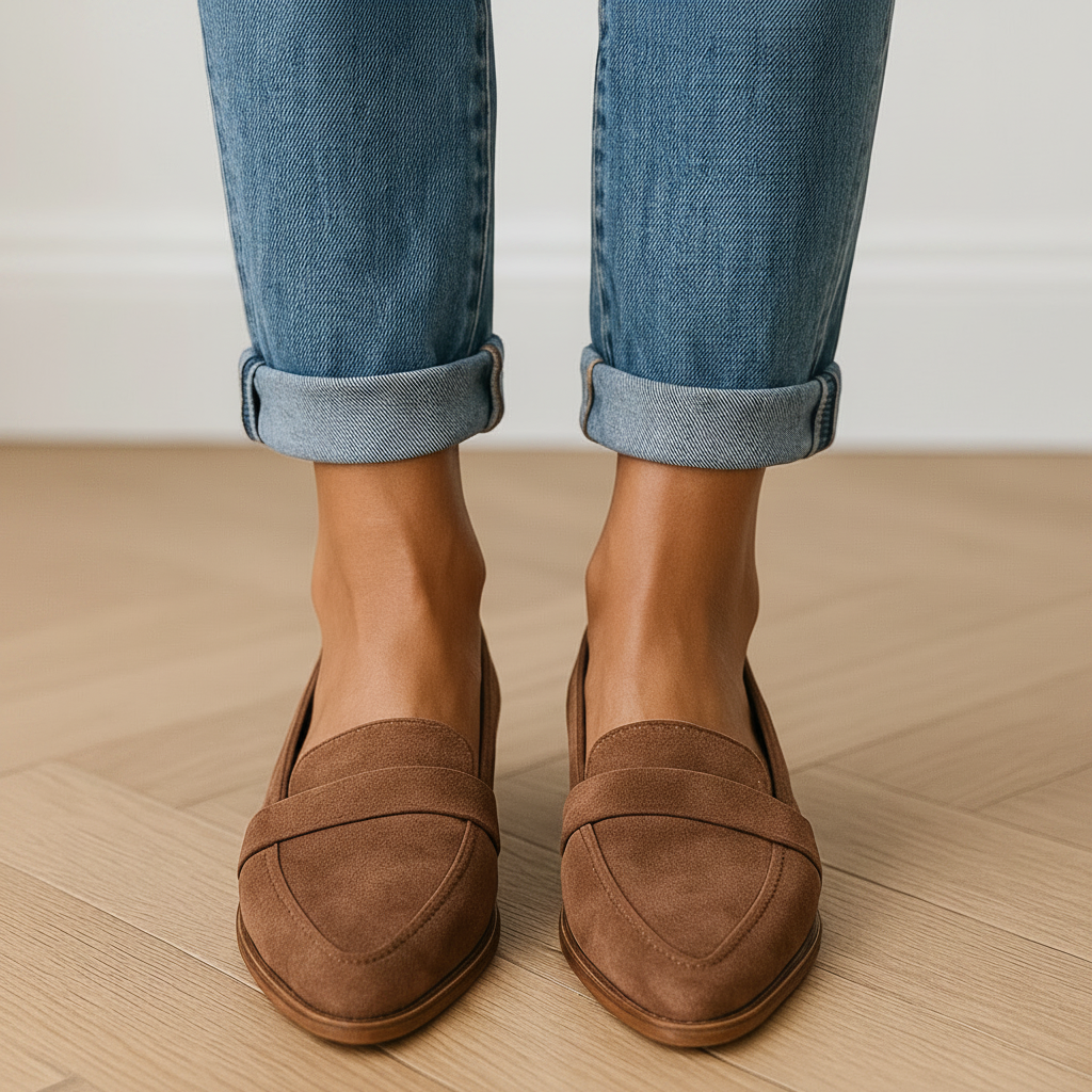 Women's Suede Casual Loafers | Low Heel - Image 2