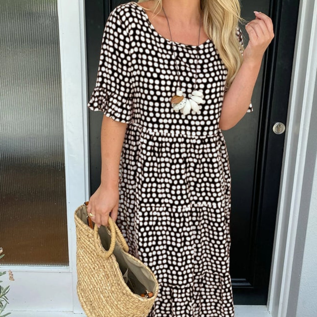 Women's Summer Dress Formal Midi | Polka Dot A-Line - Image 20