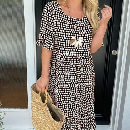 Women's Summer Dress Formal Midi | Polka Dot A-Line - Image 20