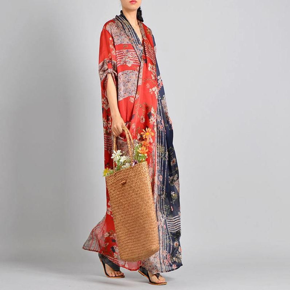 Women's Summer Dress Maxi Spring Midi | V-Neck Robe - Image 3