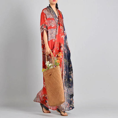 Women's Summer Dress Maxi Spring Midi | V-Neck Robe - Image 3