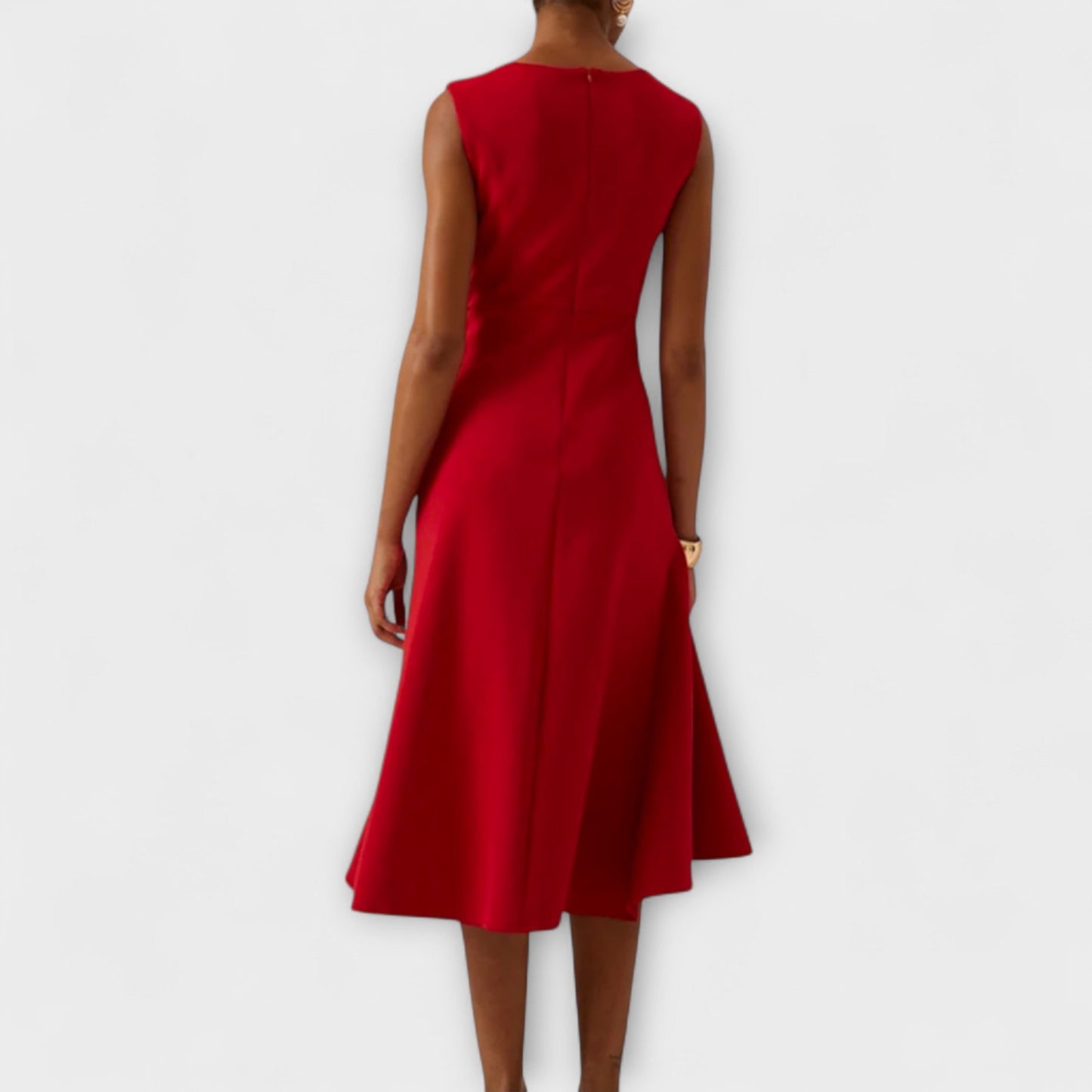 Women's Summer Formal Dress Sleeveless Midi | Asymmetric Draped - Image 13