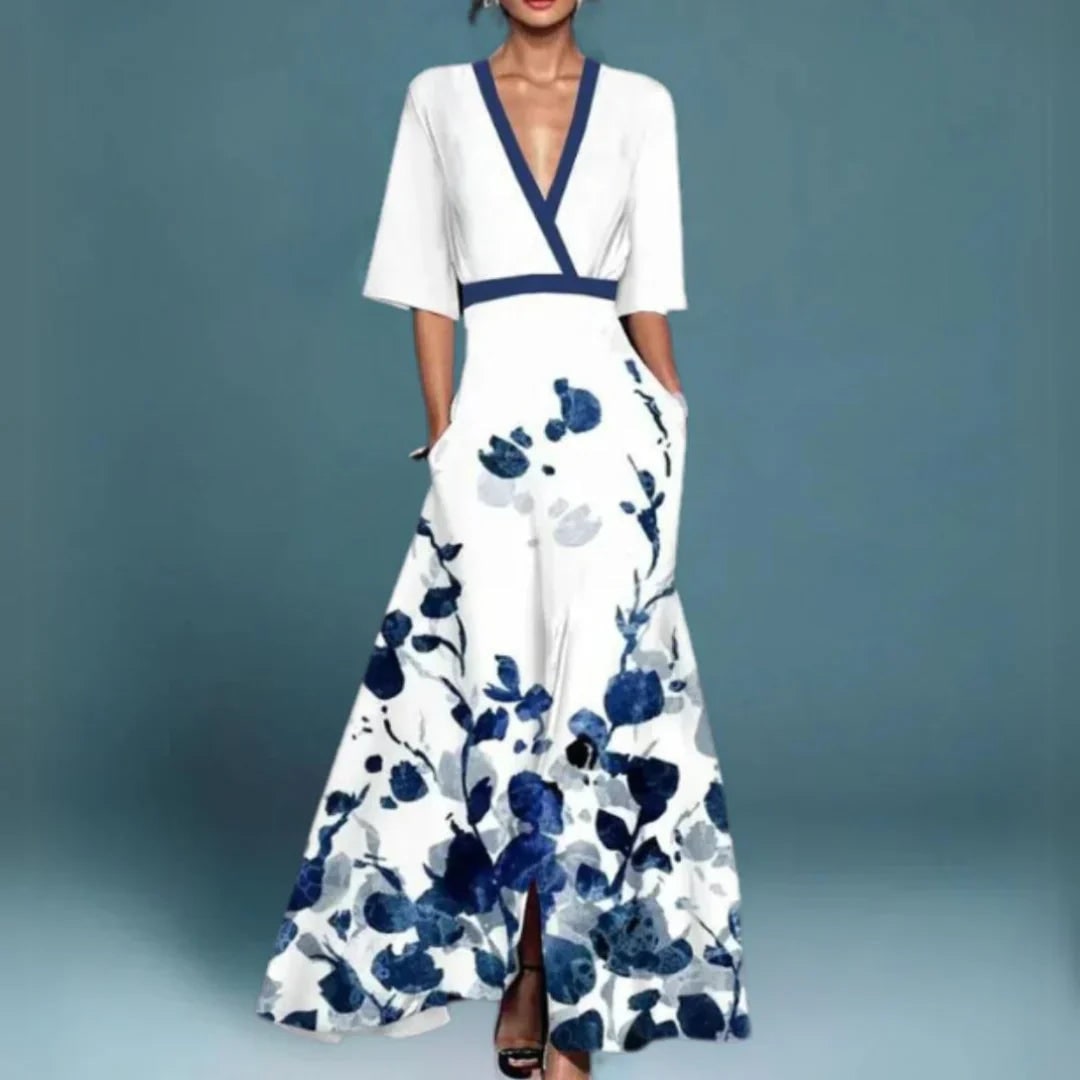 Women's Summer Maxi Long Sleeve Dress | Floral - Image 2
