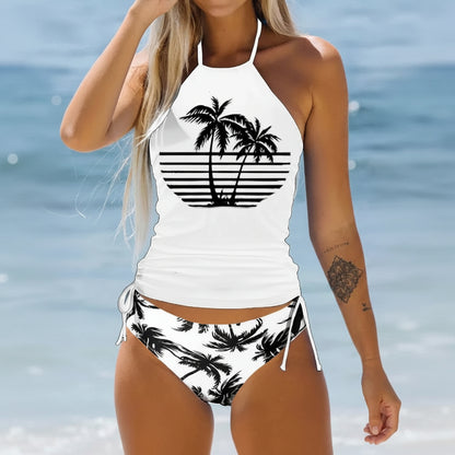 Women's Swimsuit Bikini Set High-Waisted Swimwear | Printed - Image 2