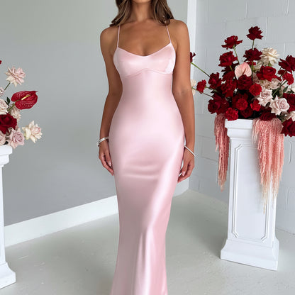 Women's Thin Straps Guest Wedding Formal Dress | Maxi - Image 1